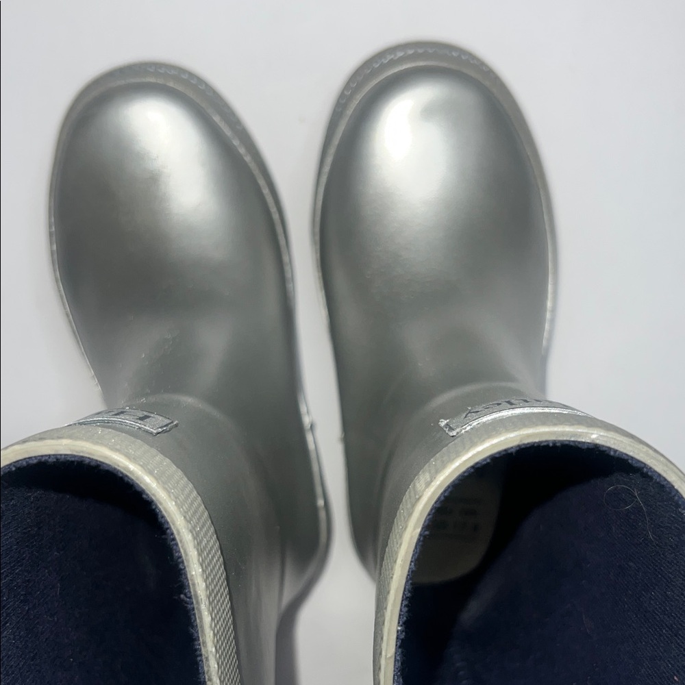 Hatley Metallic Gray Kids Rain Boots - Picture 5 of 9